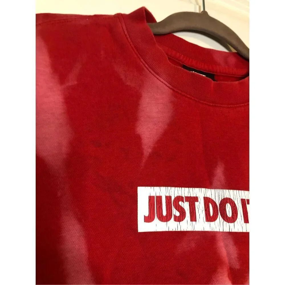 Nike men's customized acid tie-dye crew neck sweatshirt size L Just Do It upcycl - Picture 8 of 9